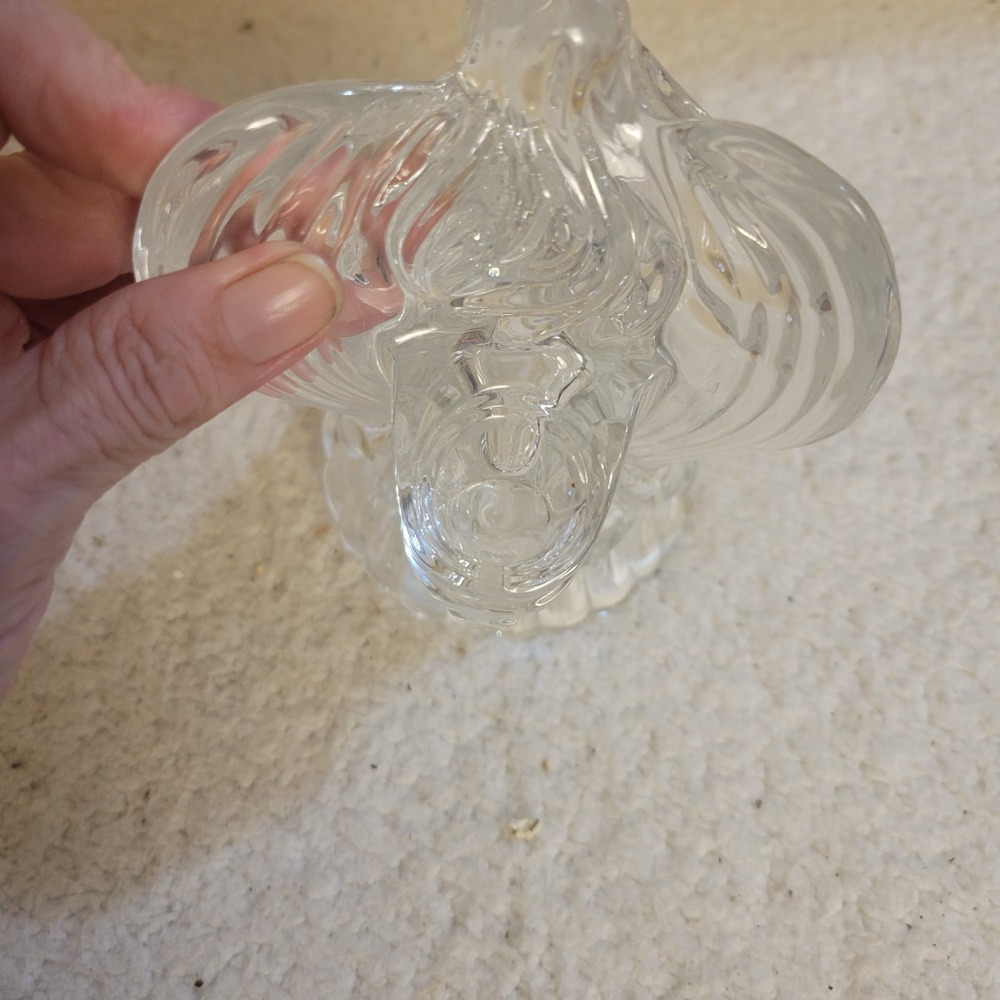 Clear Glass Angel Figurine 7.5 Inch Tall Pressed Glass Religious Holiday Decor - Picture 6 of 6